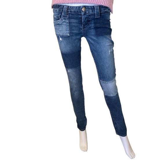 Guess Daredevil Skinny Leg Patchwork Jeans - Picture 2 of 16